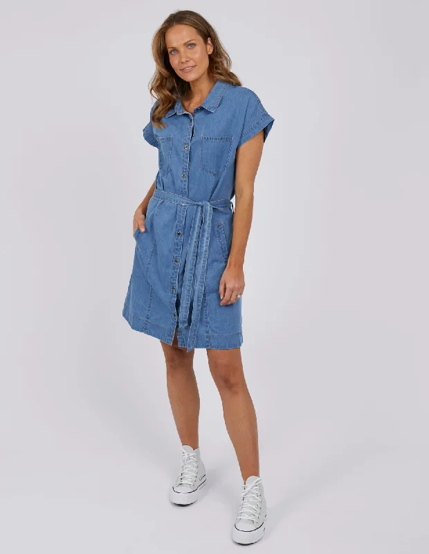 Elm Everleigh Denim Dress Blue