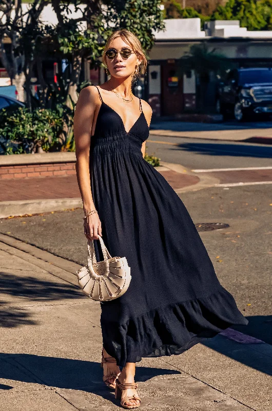 Black Mimosa Maxi Dress