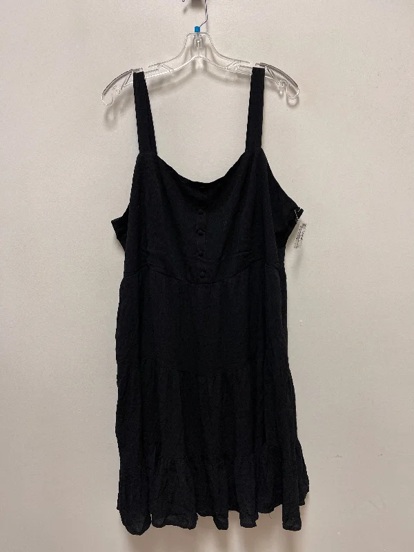 Dress Casual Midi By Forever 21 In Black, Size: 3x