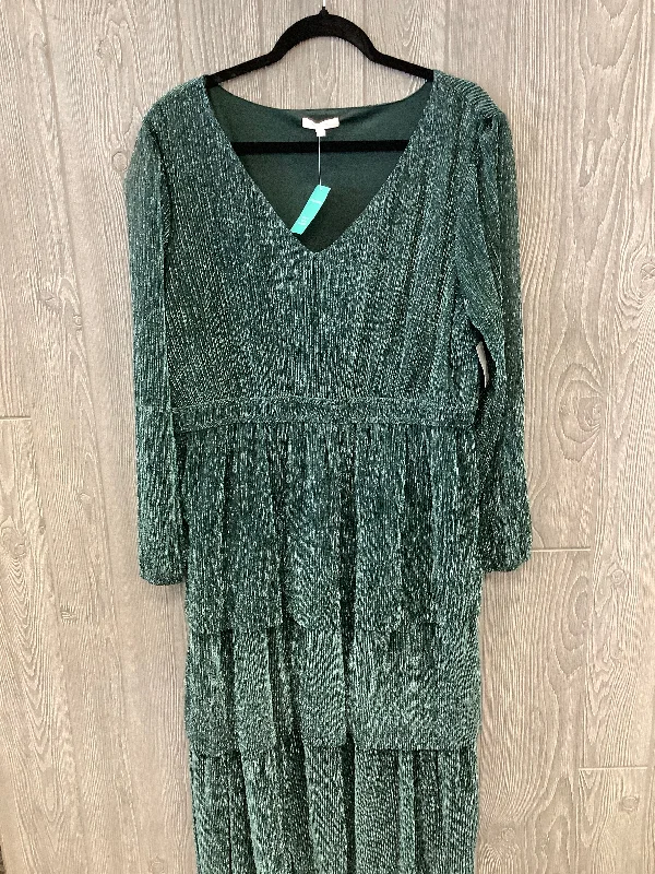 Dress Casual Midi By Maurices In Green, Size: Xxl