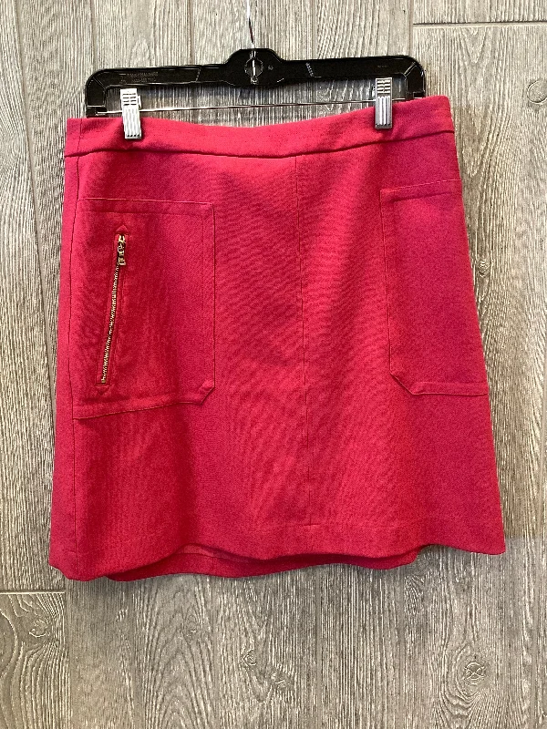 Skirt Midi By Loft In Red, Size: 12