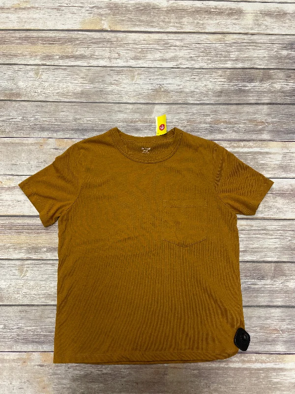 Top Short Sleeve By Madewell In Gold, Size: M