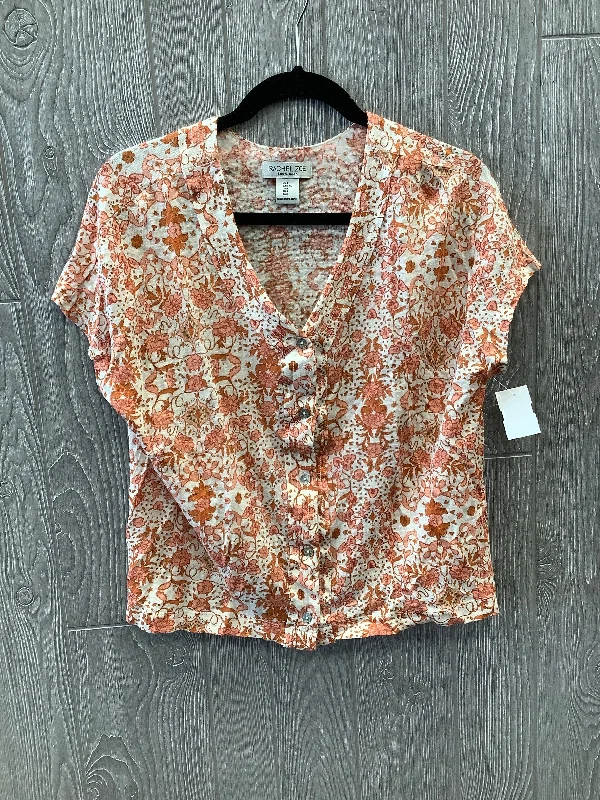 Top Short Sleeve By Rachel Zoe In Orange, Size: L