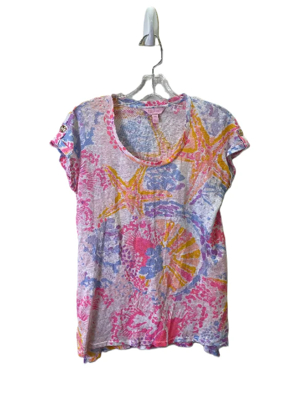 Top Short Sleeve Designer By Lilly Pulitzer In Pink, Size: Xxs