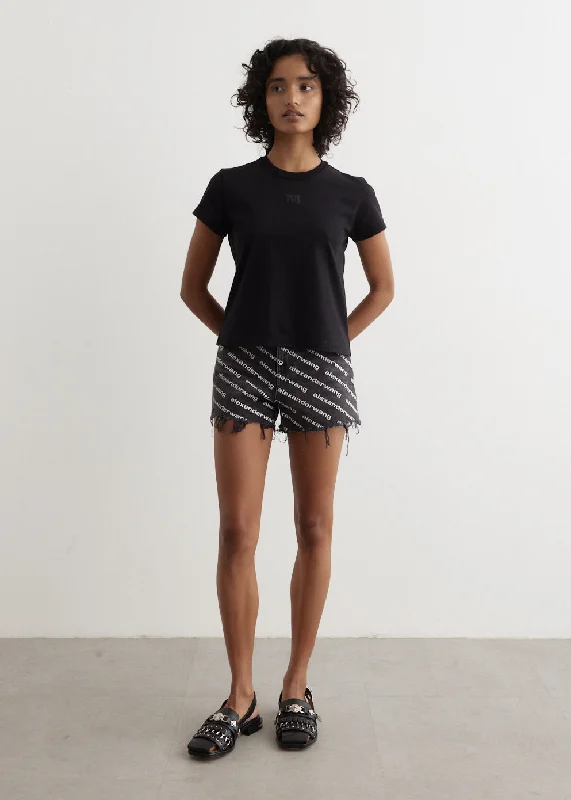 Bite Shorts with Logo Print