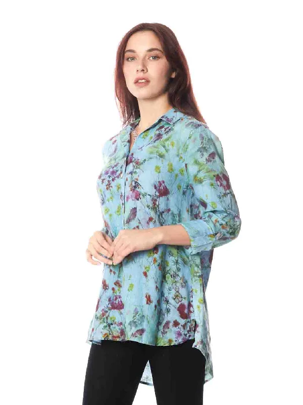 Tianello "Ezee" Print Linen "Loving" Blouse (OverSized)