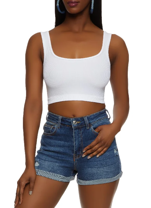 Seamless Rib Knit Crop Top