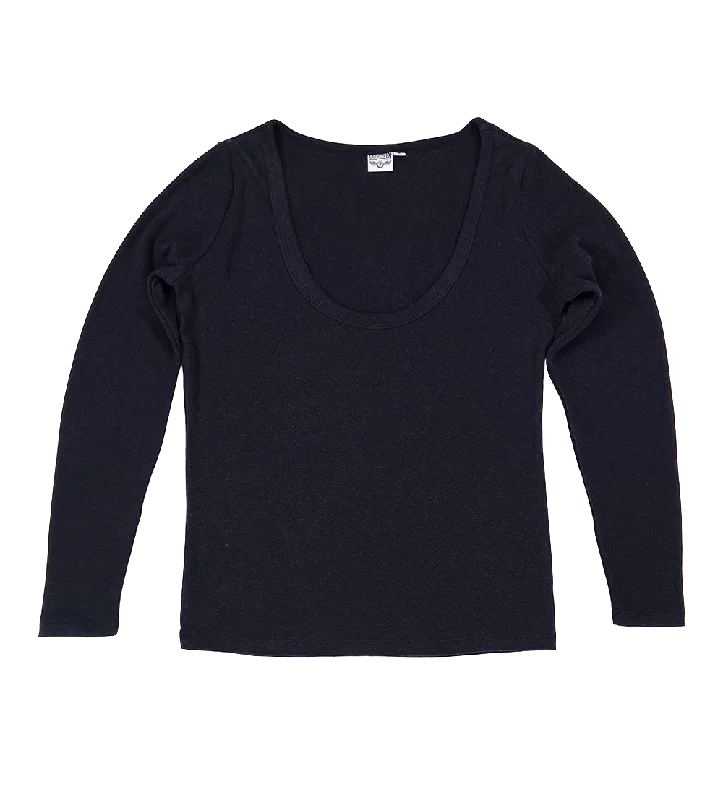 Jungmaven | Paseo Long Sleeve Tee | Black