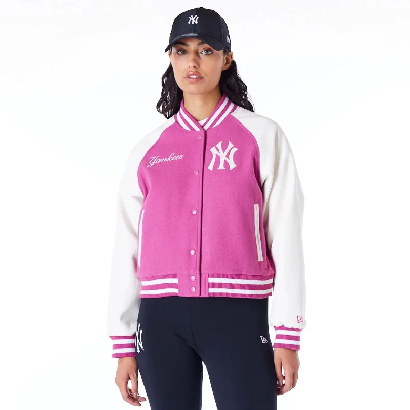 New York Yankees Womens MLB Purple Varsity Jacket