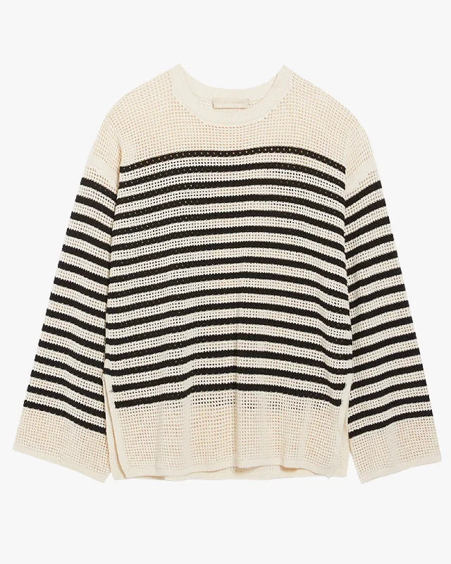 Candabelle Crochet Stripe Sweater