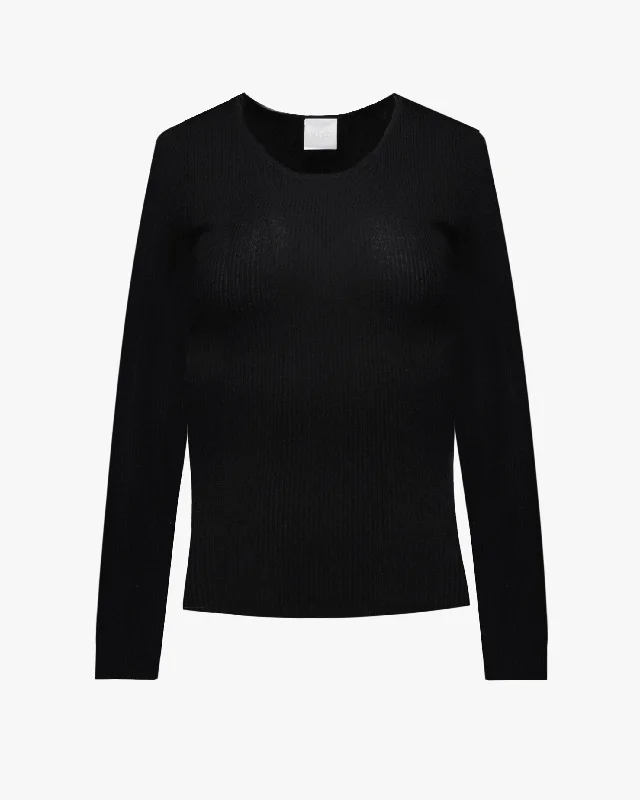 Lea Fine Ribbed Cashmere Top