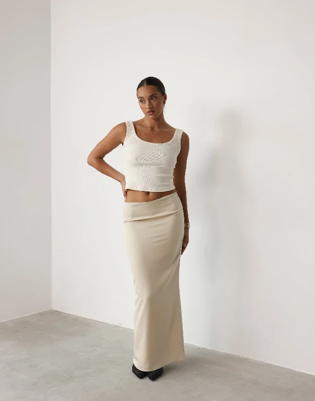 Viviana Maxi Skirt (Ivory)