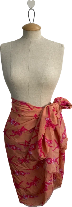 Lottie B Mustique Orange Fruit Punch Silk Sarong One Size