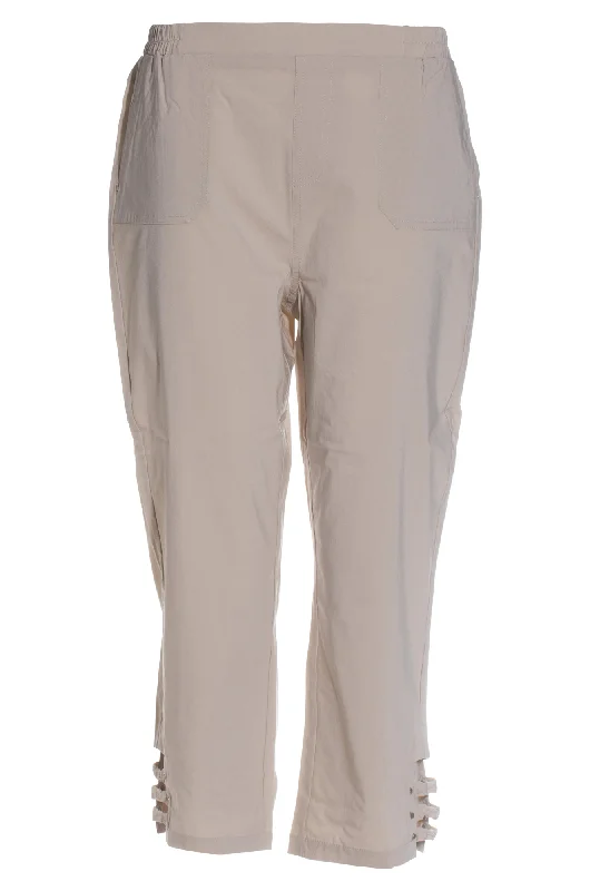 Micro Stretch Mid Calf Pants | PARCHMENT | 2163AR