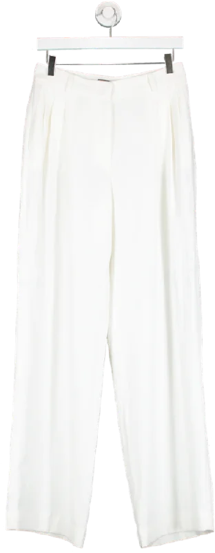 Paul & Joe White Wide Leg Trousers UK 10