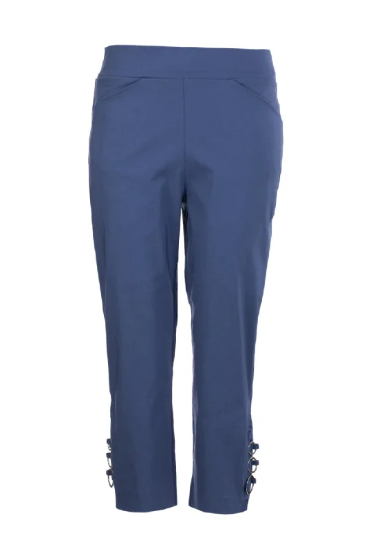 Platinum Bengaline Mid Calf Pants | INDIGO | 6307AR