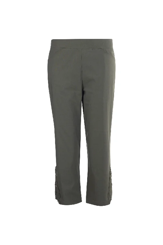 Platinum Bengaline Mid Calf Pants | OLIVE | 6301AR