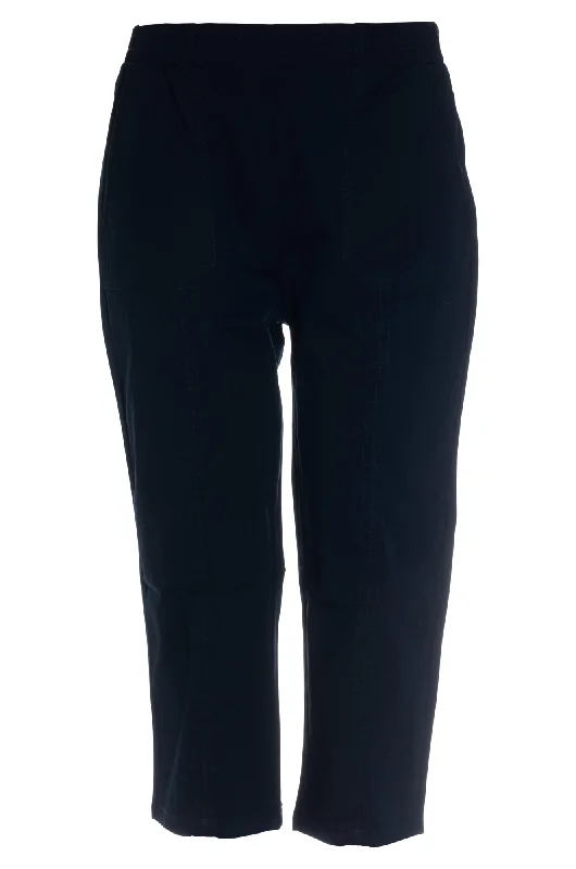 Pull on Mid Calf Pants | NAVY | 6816AR