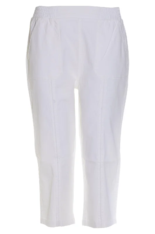 Pull on Mid Calf Pants | WHITE | 6816AR