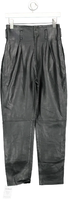 Song of Style Black Leather Trouser UK S