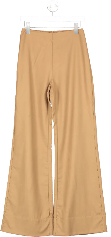 St. Agni Brown Wide Leg Wool Pants BNWT UK S