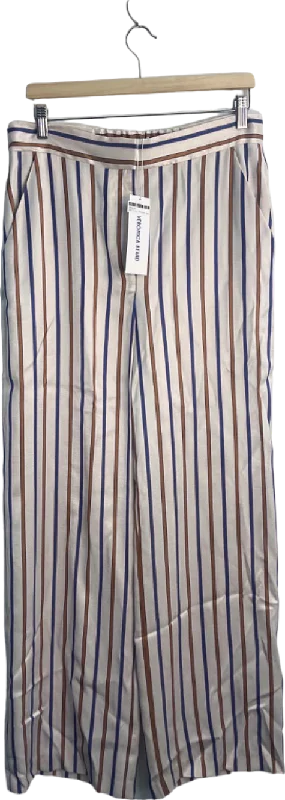 Veronica Beard Sand/Slate Blue Grigore Pant UK Size 10